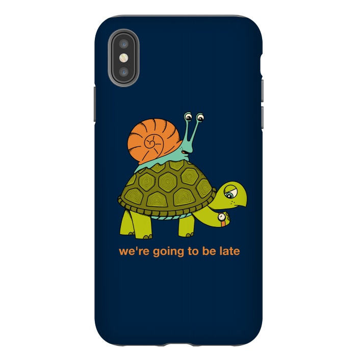 iPhone Xs Max StrongFit Turtle and Snail by Coffee Man