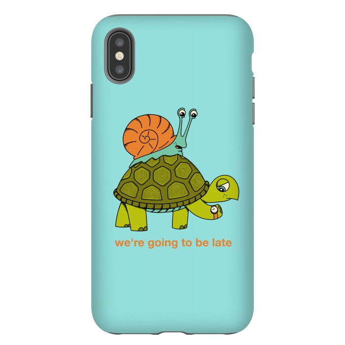 iPhone Xs Max StrongFit Turtle and Snail-2 by Coffee Man