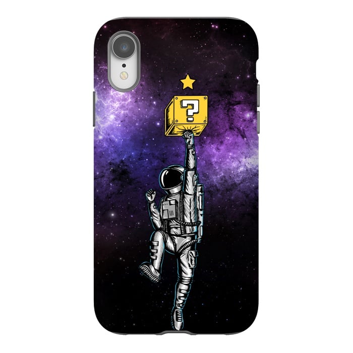 iPhone Xr StrongFit Astronaut and Star by Coffee Man