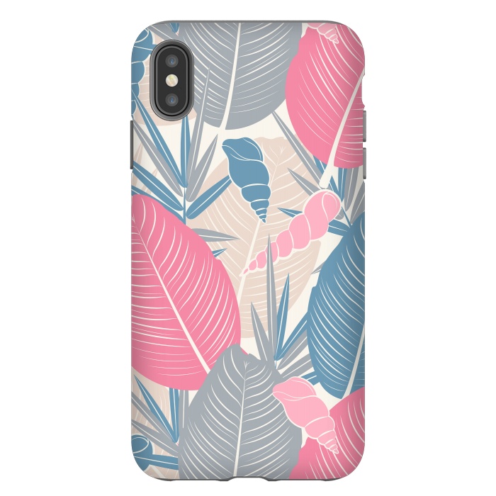 iPhone Xs Max StrongFit Tropical Watercolor Flower Pattern XI by Bledi