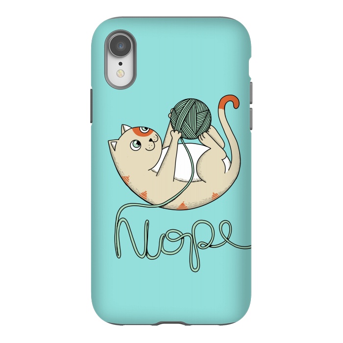 iPhone Xr StrongFit Cat nope 2 by Coffee Man