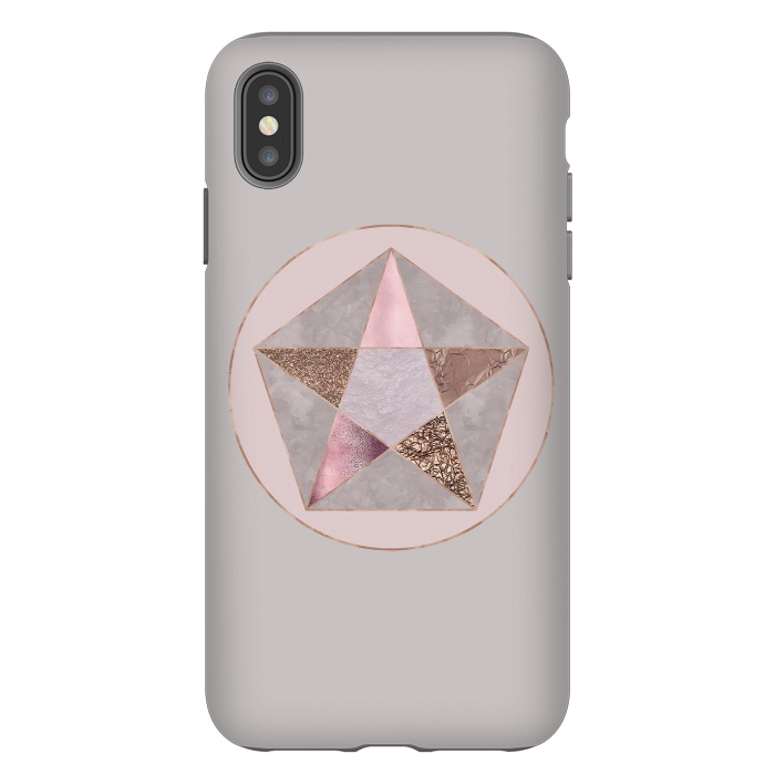 iPhone Xs Max StrongFit Glamorous Rose Gold Pentagon by Andrea Haase