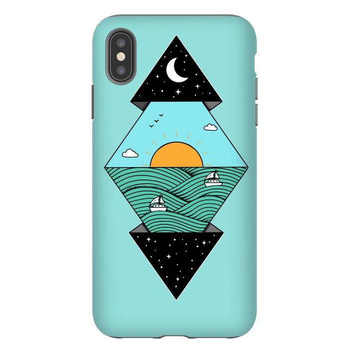 iPhone Xs Max StrongFit Geometric Landscape 2 by Coffee Man