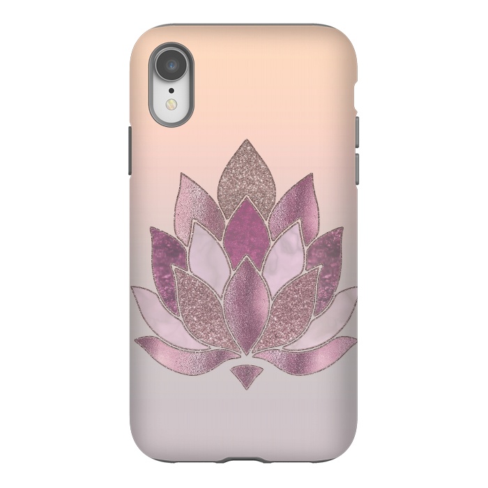 iPhone Xr StrongFit Shimmering Lotus Flower Symbol 2 by Andrea Haase