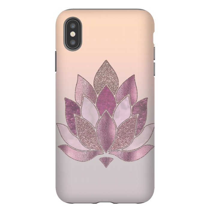 iPhone Xs Max StrongFit Shimmering Lotus Flower Symbol 2 by Andrea Haase