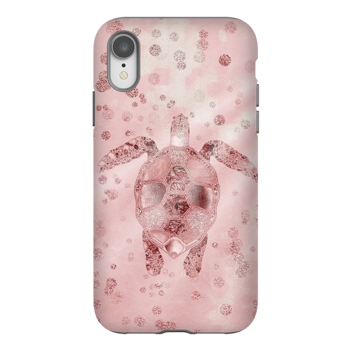 iPhone Xr StrongFit Glamorous Sea Turtle by Andrea Haase