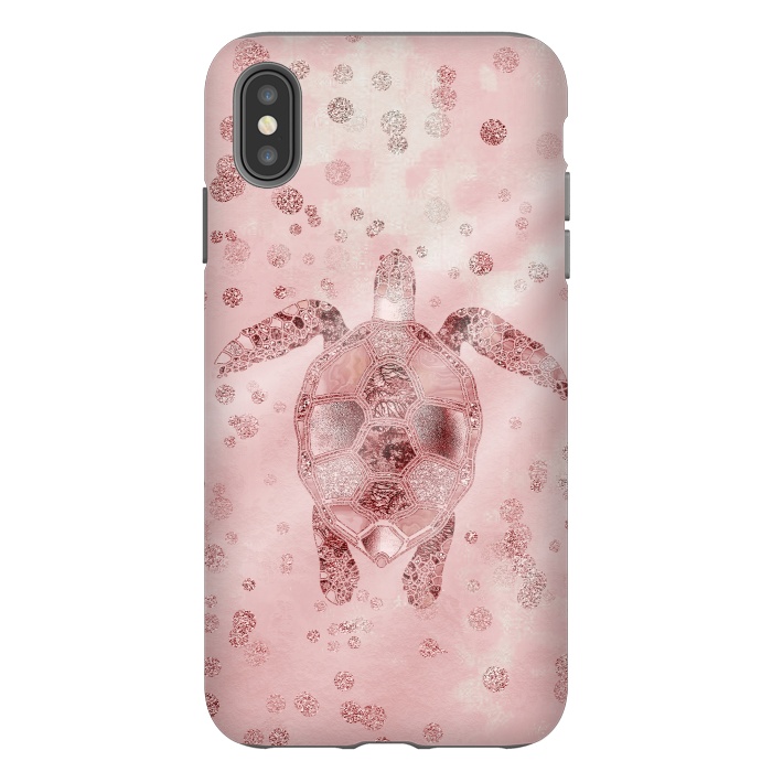 iPhone Xs Max StrongFit Glamorous Sea Turtle by Andrea Haase
