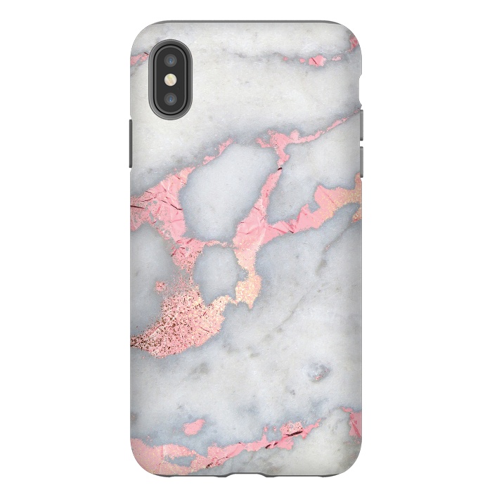 iPhone Xs Max StrongFit Marble with Rose Gold Veins by  Utart