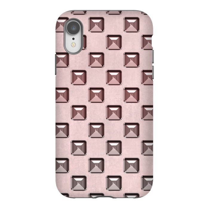 iPhone Xr StrongFit Soft Pink Shiny Gemstones by Andrea Haase