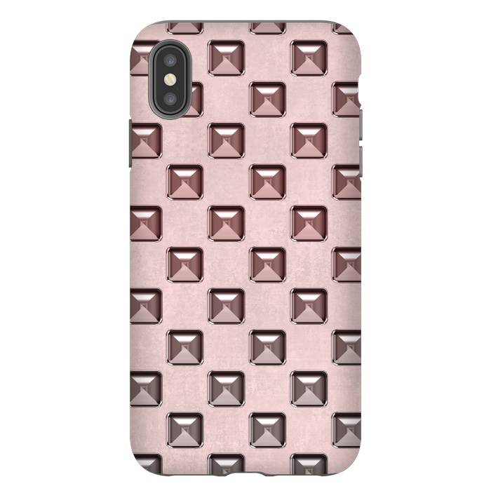 iPhone Xs Max StrongFit Soft Pink Shiny Gemstones by Andrea Haase