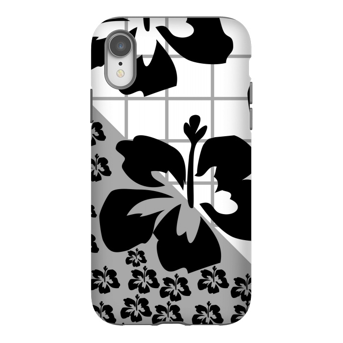iPhone Xr StrongFit FLORAL PATTERN WITH CHECKS by MALLIKA