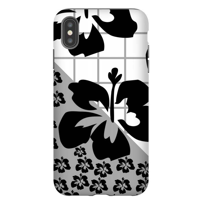 iPhone Xs Max StrongFit FLORAL PATTERN WITH CHECKS by MALLIKA