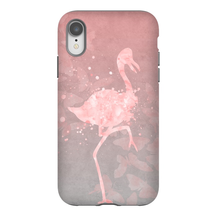 iPhone Xr StrongFit Flamingo Watercolor Art by Andrea Haase