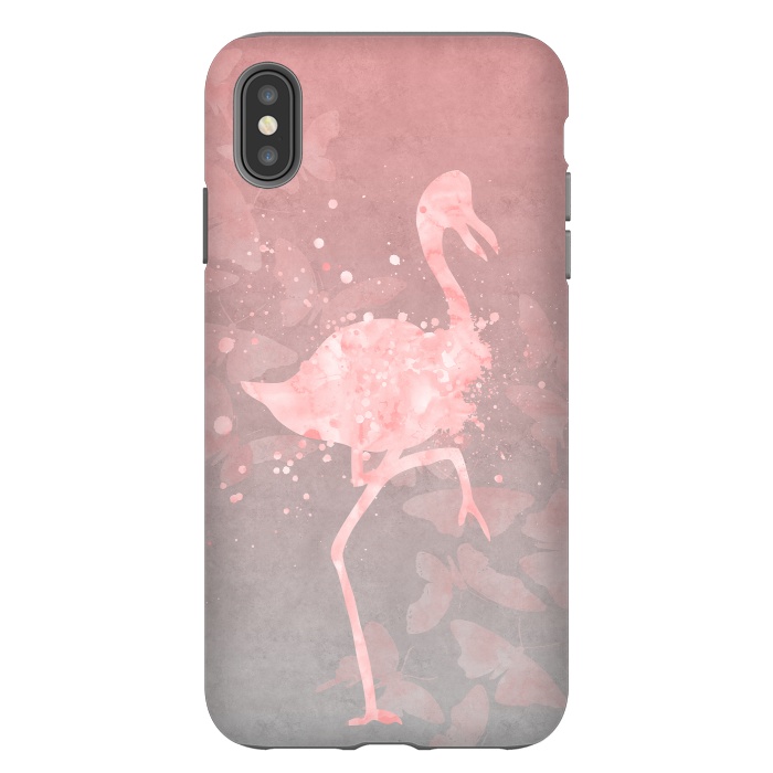 iPhone Xs Max StrongFit Flamingo Watercolor Art by Andrea Haase