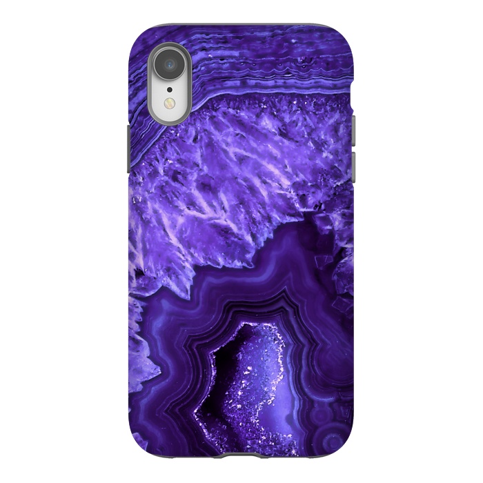 iPhone Xr StrongFit Ultra Violet Pantone Agate Geode by  Utart