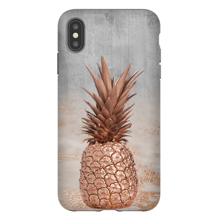 iPhone Xs Max StrongFit Rose Gold Pineapple and Marble by  Utart