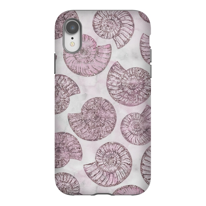 iPhone Xr StrongFit Soft Pink Fossils  by Andrea Haase