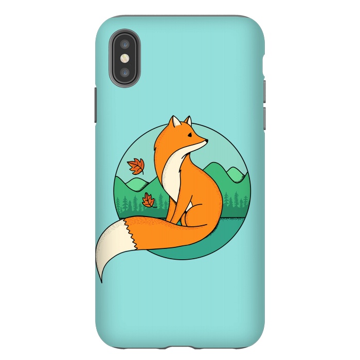 iPhone Xs Max StrongFit Fox and Landscape by Coffee Man