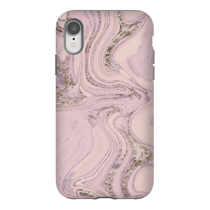 iPhone Xr StrongFit Glamorous Sparke Soft Pink Marble 2 by Andrea Haase