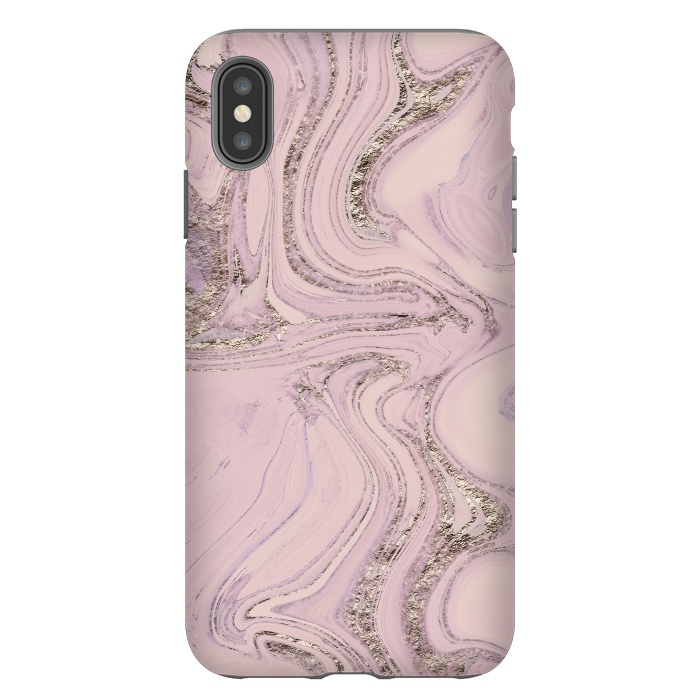 iPhone Xs Max StrongFit Glamorous Sparke Soft Pink Marble 2 by Andrea Haase