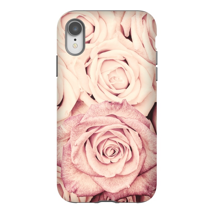 iPhone Xr StrongFit Pink Vintage Roses by  Utart