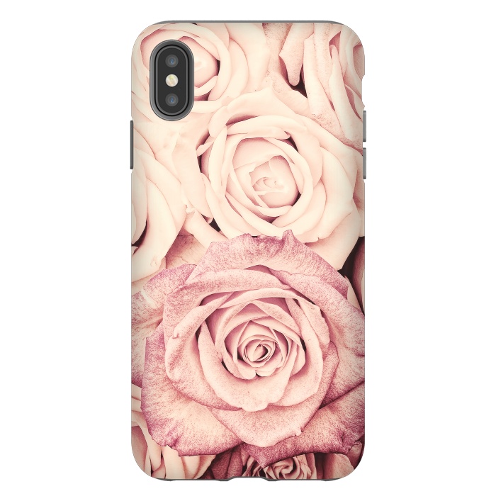 iPhone Xs Max StrongFit Pink Vintage Roses by  Utart