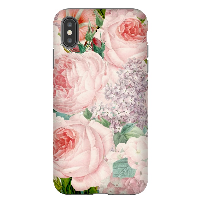iPhone Xs Max StrongFit Pink Retro Watercolor Roses by  Utart