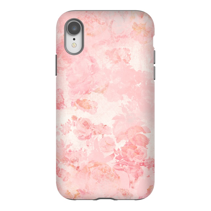 iPhone Xr StrongFit Vintage Roses in Pink - Pattern by  Utart