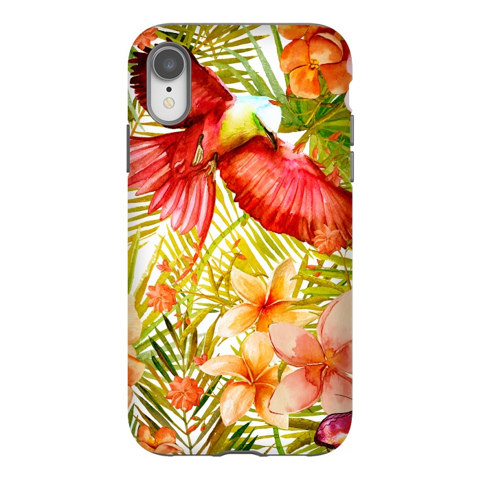 iPhone Xr StrongFit Tropical Bird in Jungle by  Utart