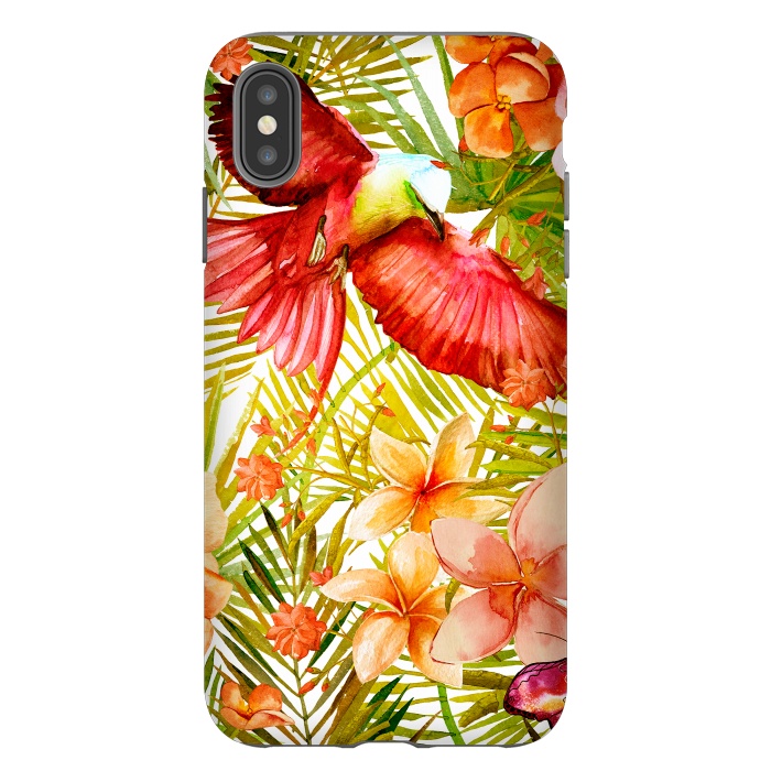 iPhone Xs Max StrongFit Tropical Bird in Jungle by  Utart