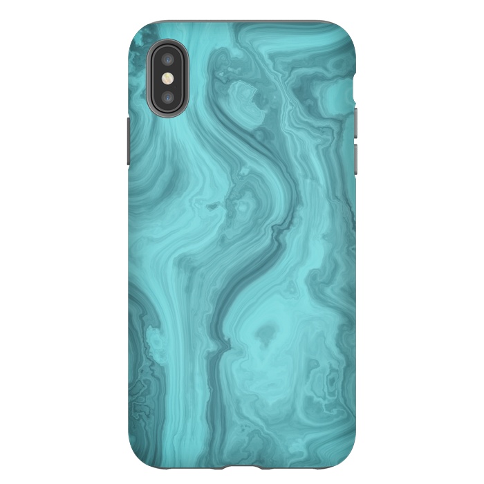 iPhone Xs Max StrongFit Turquoise Marble 2 by Andrea Haase