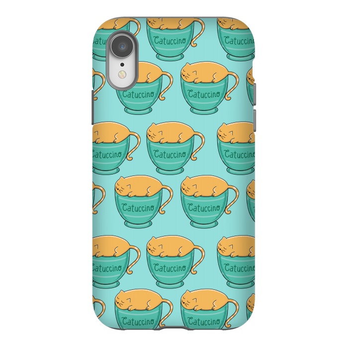 iPhone Xr StrongFit Catuccino Pattern by Coffee Man