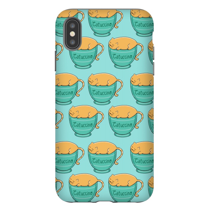iPhone Xs Max StrongFit Catuccino Pattern by Coffee Man
