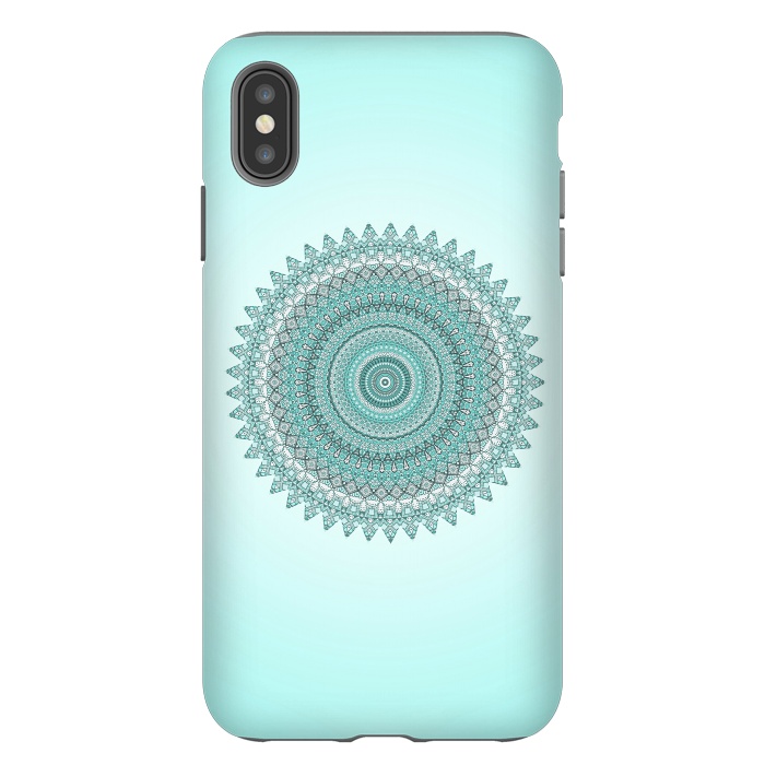 iPhone Xs Max StrongFit Magical Teal Mandala by Andrea Haase