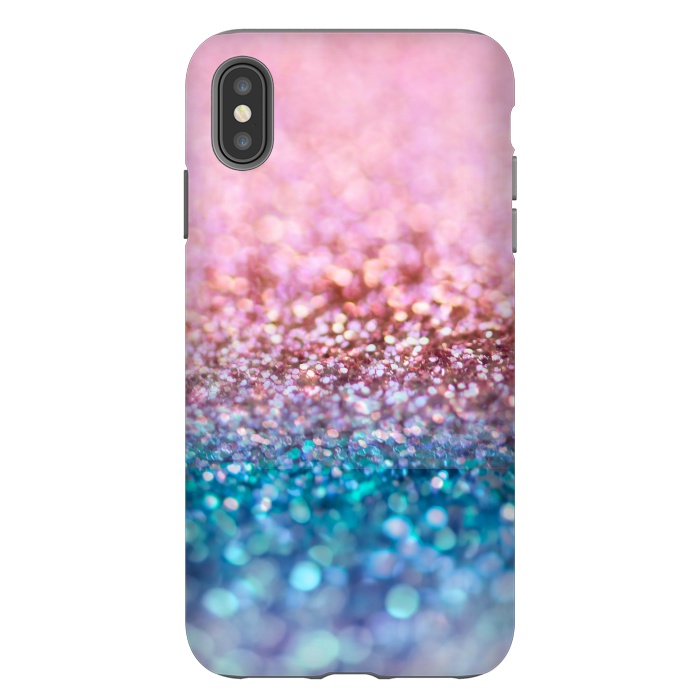 iPhone Xs Max StrongFit Teal and Rose Gold Glitter Dance by  Utart