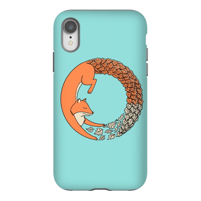 iPhone Xr StrongFit Fox Circle by Coffee Man