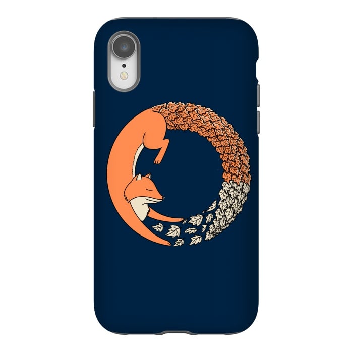 iPhone Xr StrongFit Fox Circle 2 by Coffee Man