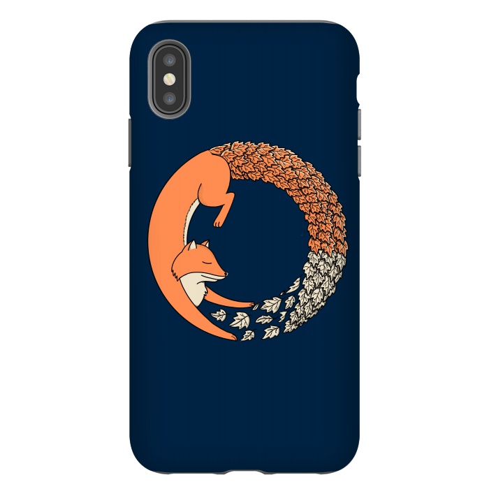 iPhone Xs Max StrongFit Fox Circle 2 by Coffee Man
