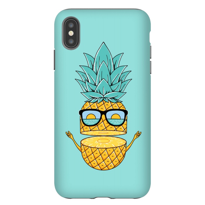 iPhone Xs Max StrongFit Pineapple Sunglasses by Coffee Man
