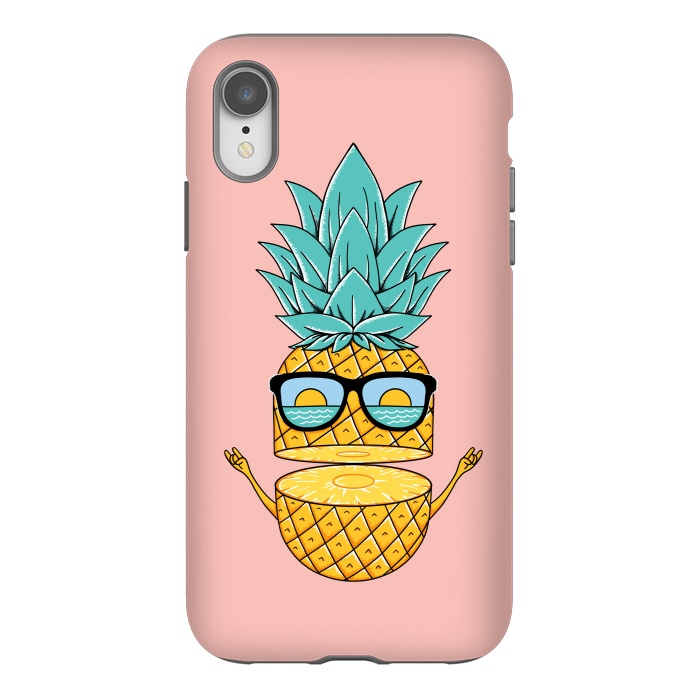 iPhone Xr StrongFit Pineapple Sunglasses Pink by Coffee Man