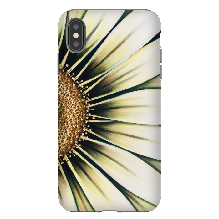 iPhone Xs Max StrongFit White Gazania by Denise Cassidy Wood