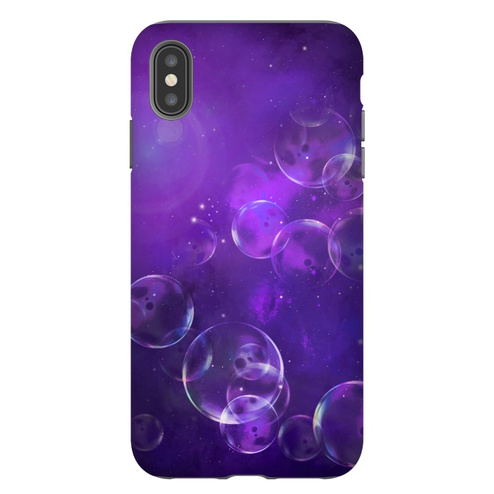 iPhone Xs Max StrongFit Surreal Purple Bubbles by Andrea Haase