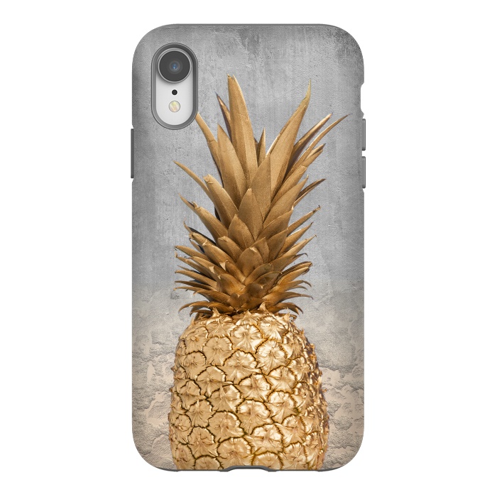 iPhone Xr StrongFit Gold Pineapple and Marble by  Utart