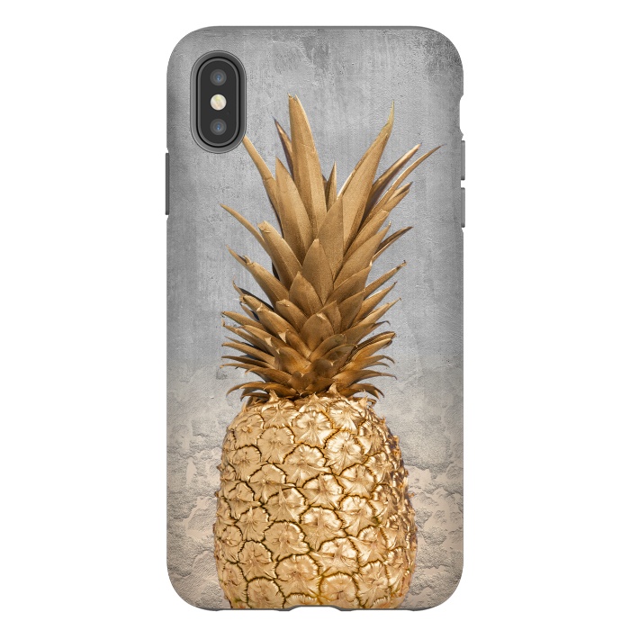 iPhone Xs Max StrongFit Gold Pineapple and Marble by  Utart