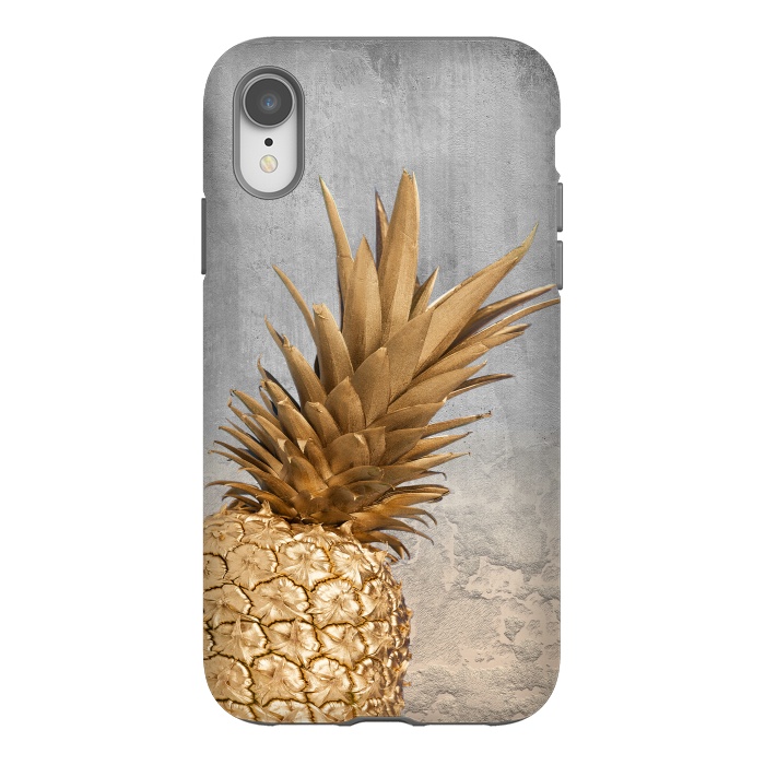 iPhone Xr StrongFit Gold Aloha Pineapple  by  Utart