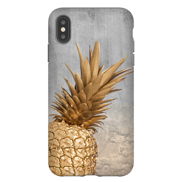 iPhone Xs Max StrongFit Gold Aloha Pineapple  by  Utart