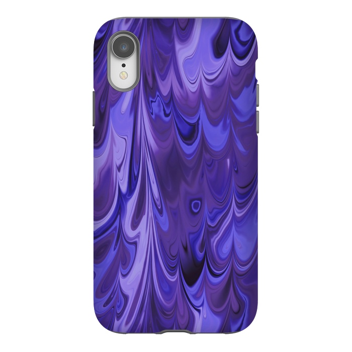 iPhone Xr StrongFit Purple Faux Marble 2 by Andrea Haase