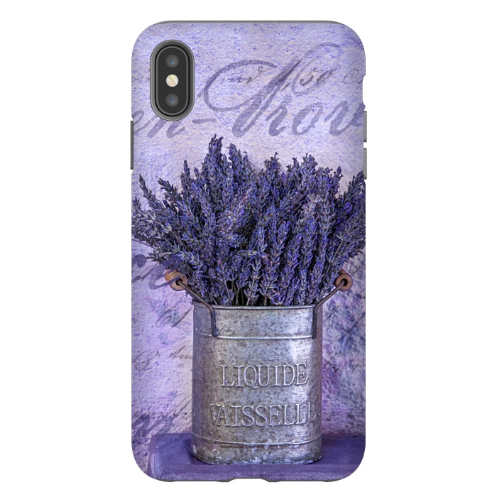 iPhone Xs Max StrongFit Lavender Bouquet In Tin Can by Andrea Haase