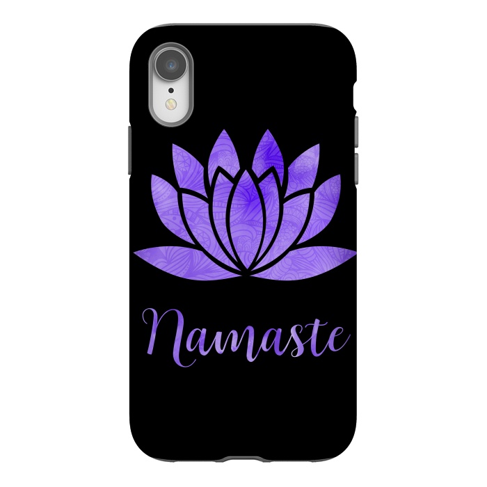 iPhone Xr StrongFit Namaste Lotus Flower by Andrea Haase