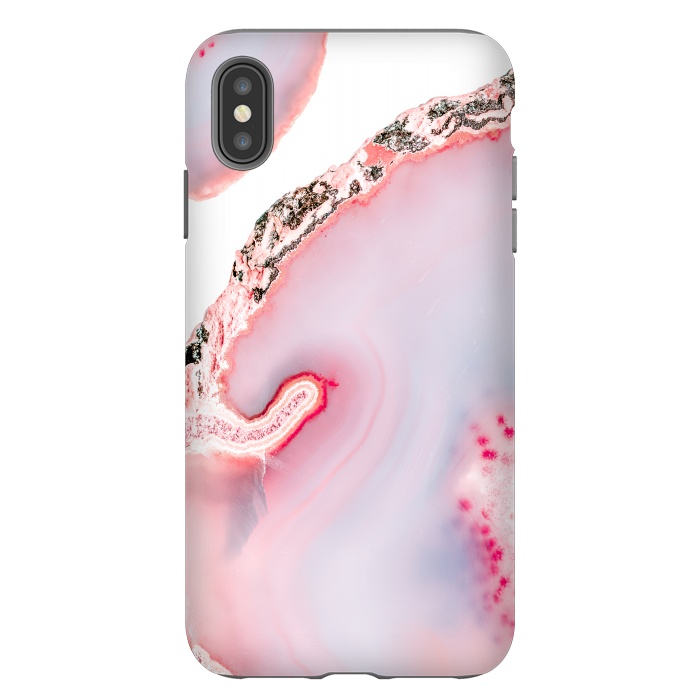 iPhone Xs Max StrongFit Pink Agate Slices by  Utart